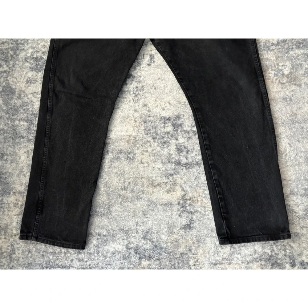 Vintage Wrangler Jeans Black 42x32 Denim 13MWZ Cowboy Cut Rodeo‎ Leather Patch